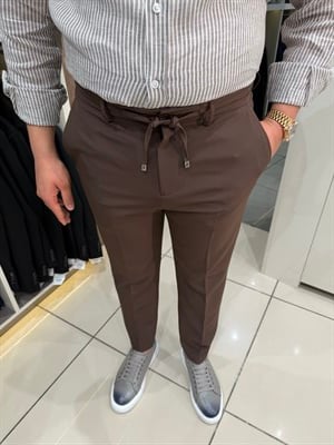 Jogger Likralı Pantolon | Kahve