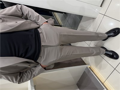 Loose Fit Kruvaze Takım | Vizon