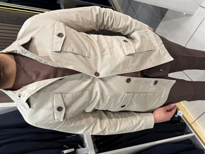 Pamuklu Likralı Safari Ceket | Bej