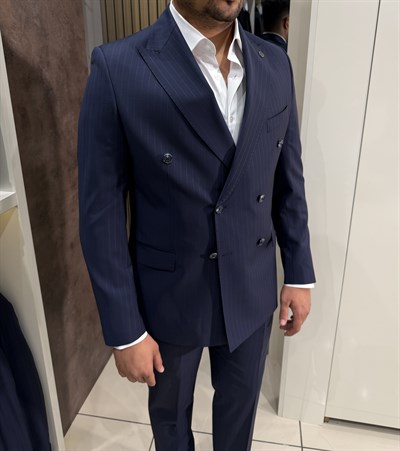 Yünsa Kruvaze Takım Elbise Fine Wool | Lacivert