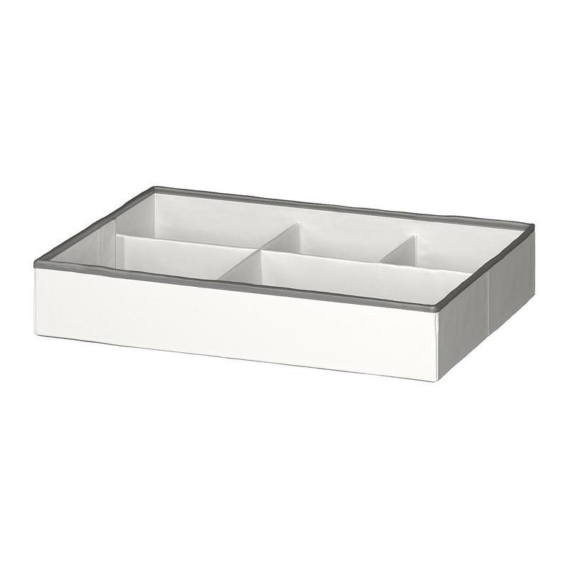 IKE JATTEBJÖRN BÖLMELİ KUTU  BEYAZ-GRİ 50X35X9 CM 40573214