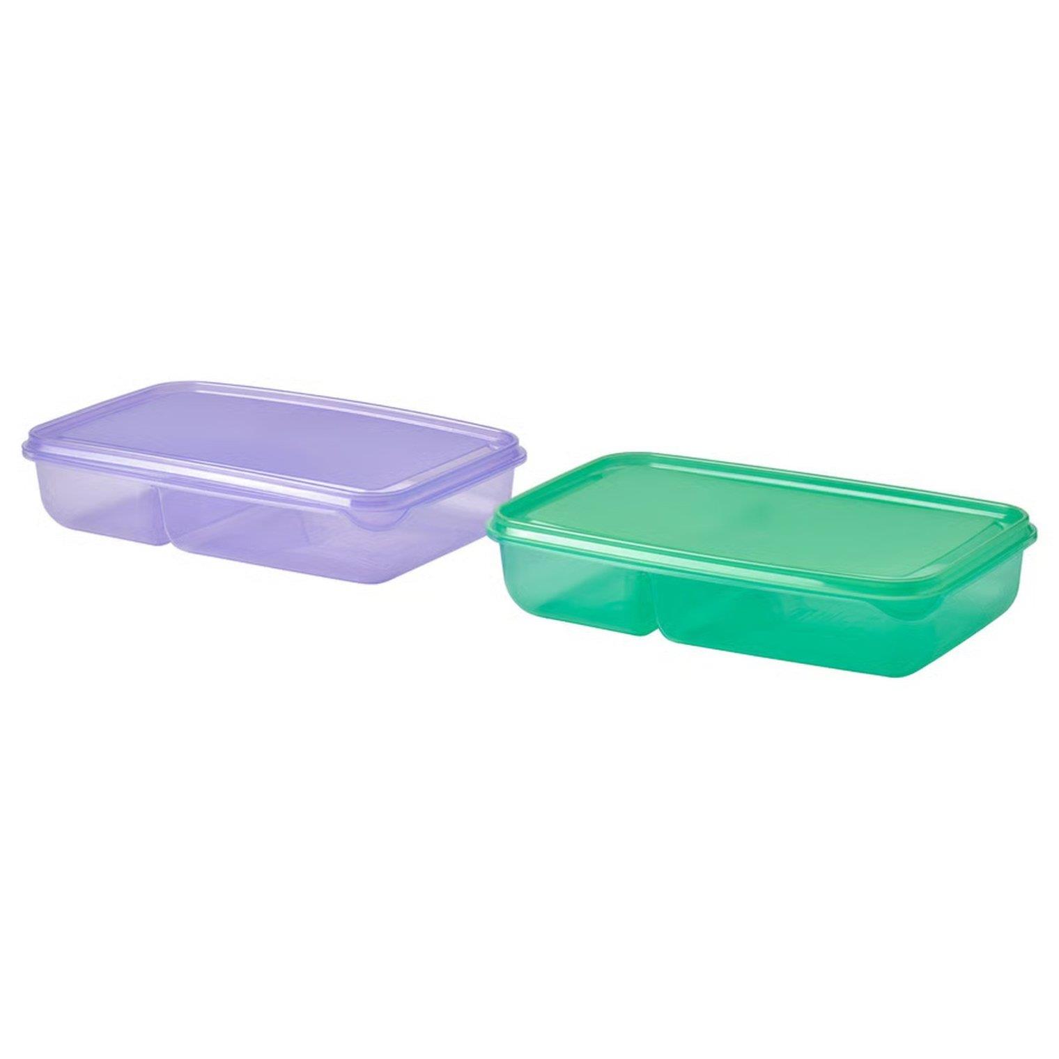 IKE PRUTA SAKLAMA KABI SETİ LİLA-YEŞİL 22X14X5 CM 2 PARÇA 60596709