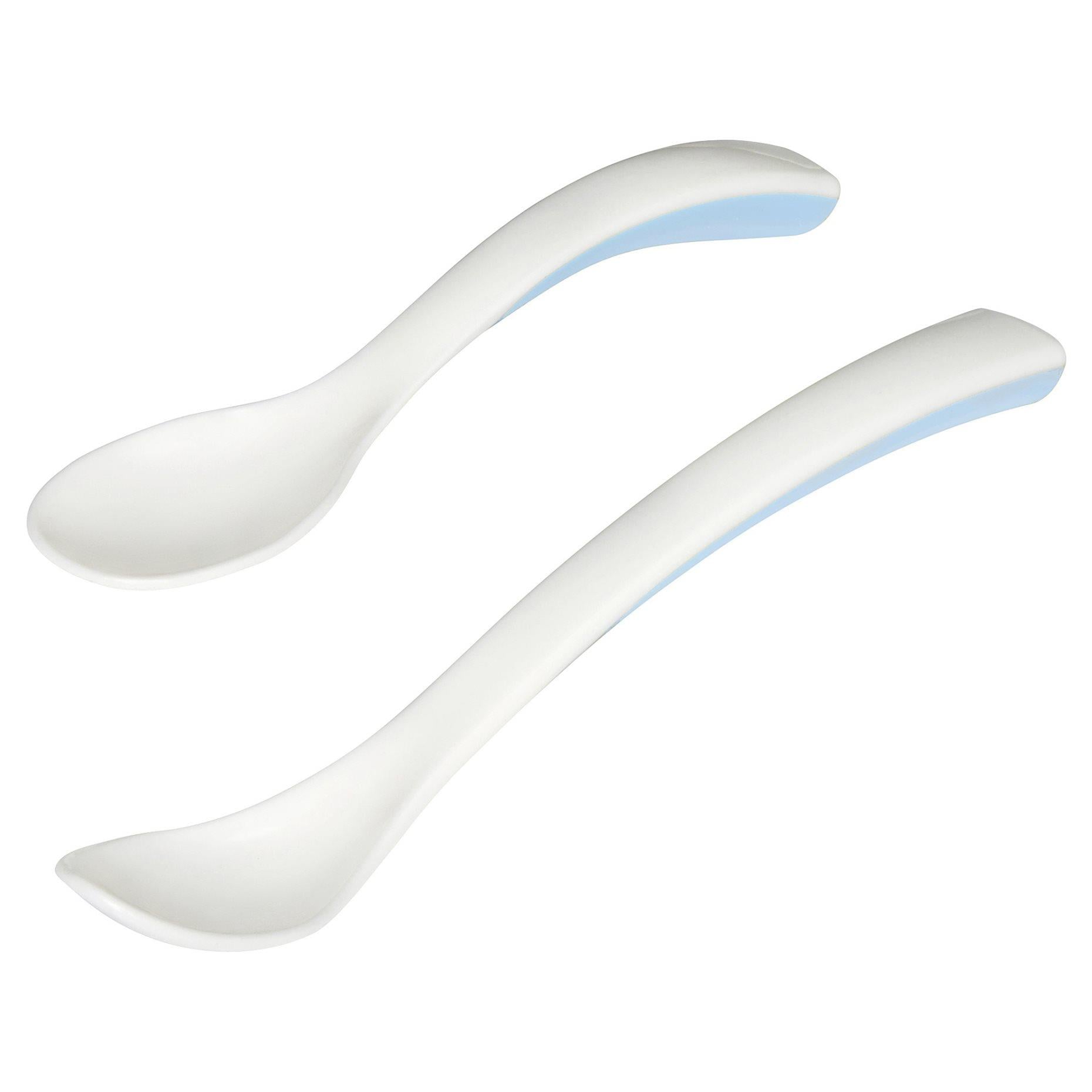 Ikea Börja Mama Kaşığı Beyaz-Mavi 2 Adet 40596814