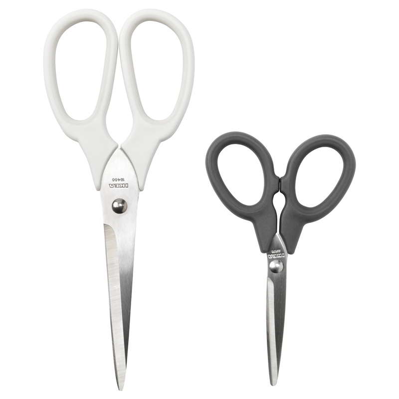 Ikea Markbart 2'li Makas Gri-Beyaz 40328557