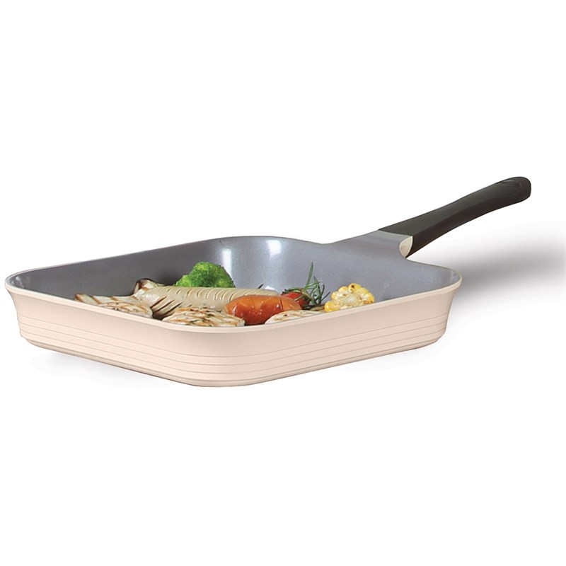 Neoflam Seramik 28 Cm Grill Tava (Krem)