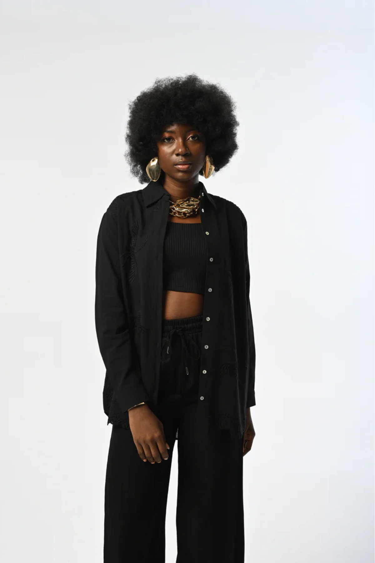 ORF KUŞ NAKIŞLI GÖMLEK  34313