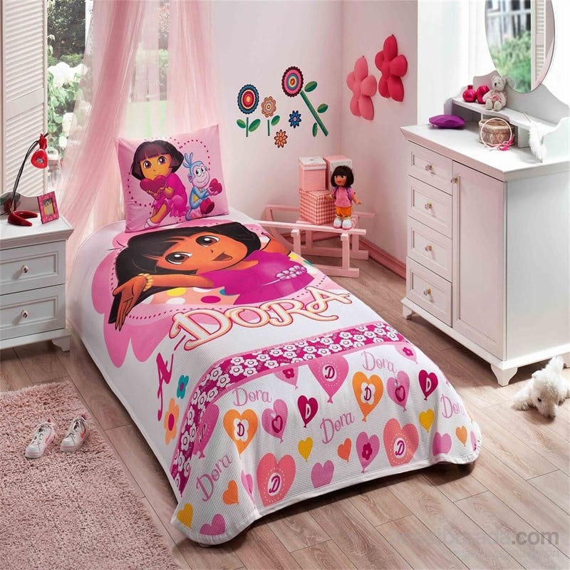 Taç Dora Adorable Lisanslı Tek Kişilik Pike Takımı