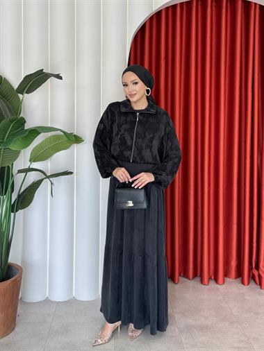 QAS ELBİSE CEKET TAKIM 6416