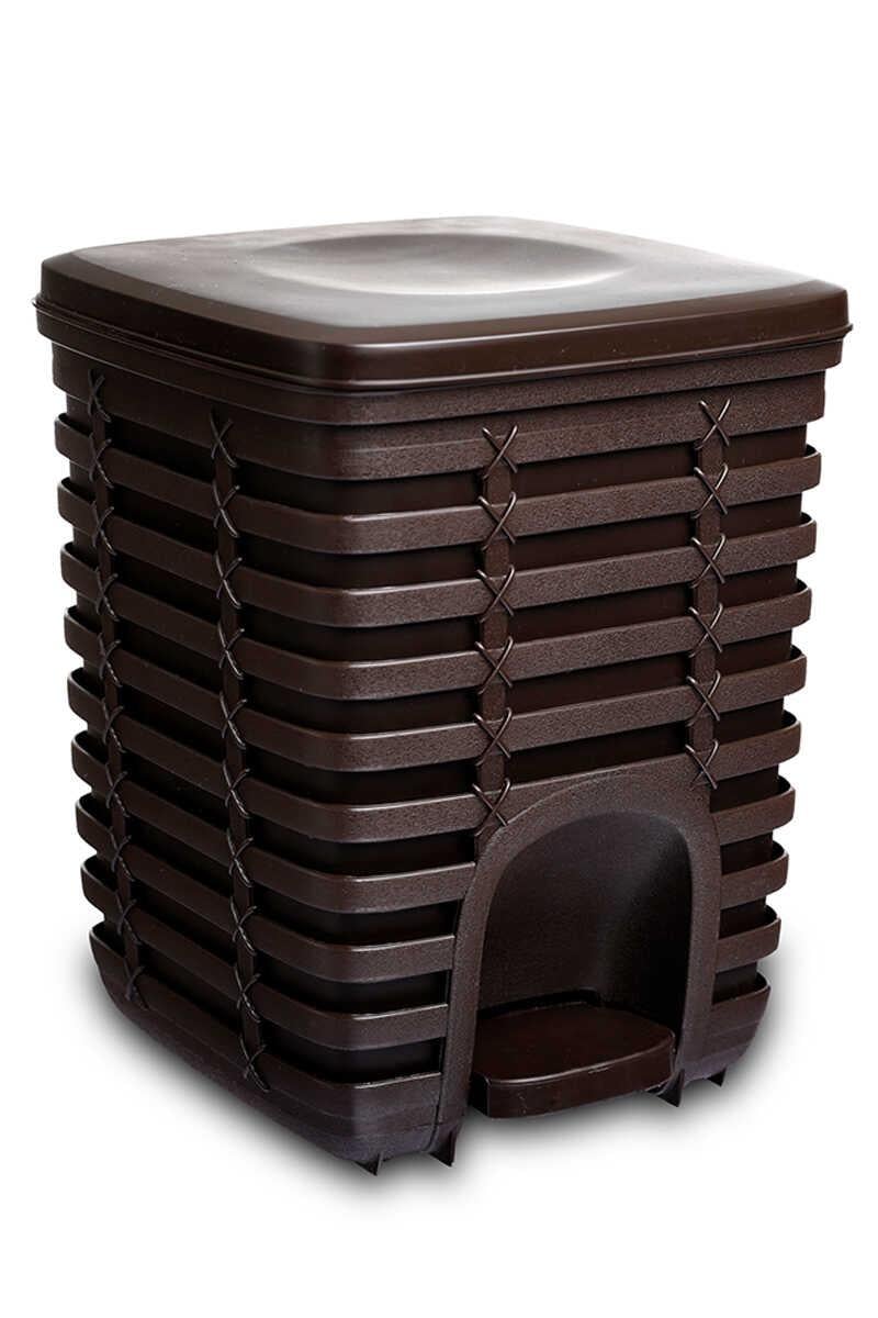 ANS PALM PEDALLI ÇÖP KOVASI 9 LT - KAHVERENGİ M-E54-10