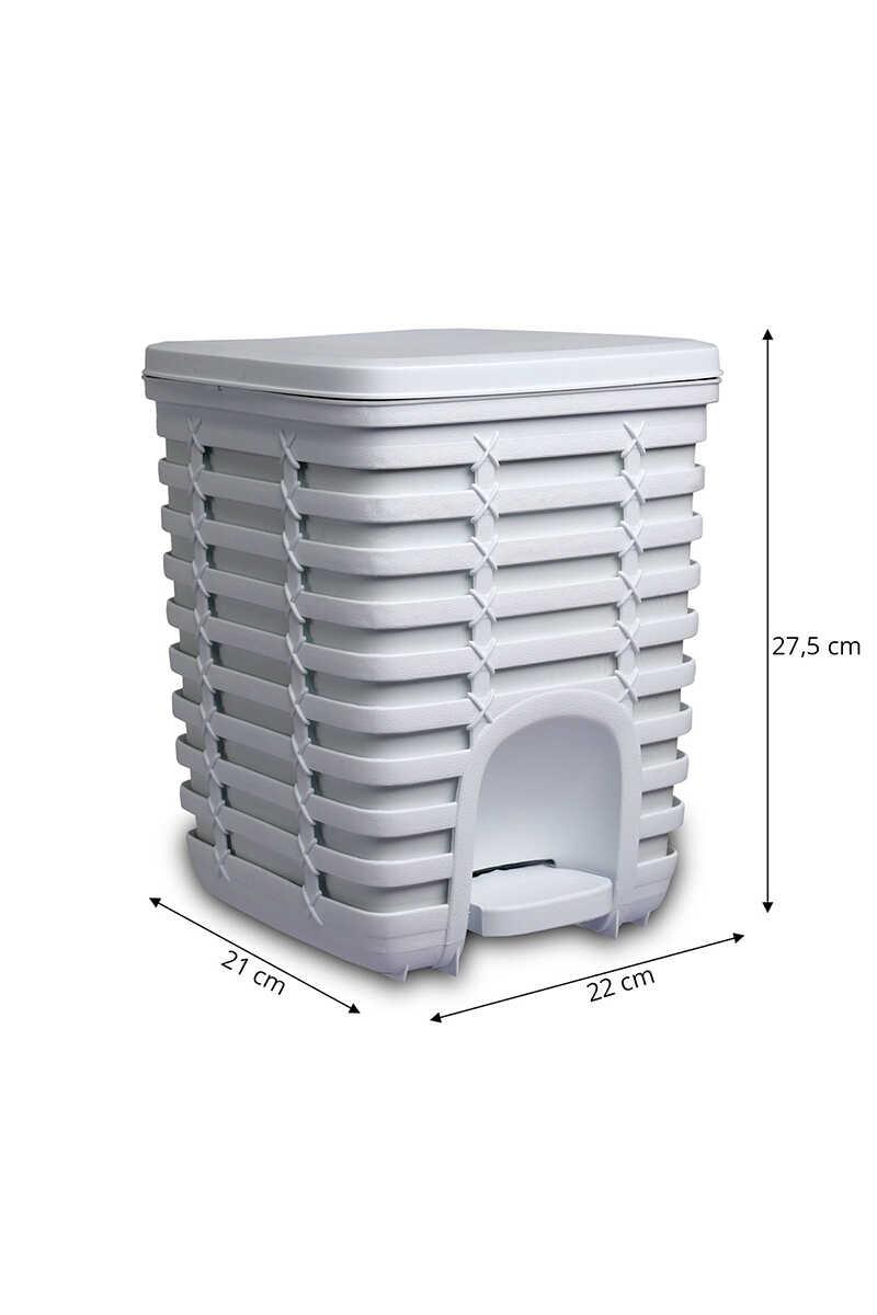 ANS PALM PEDALLI ÇÖP KOVASI -  BEYAZ M-E54-01