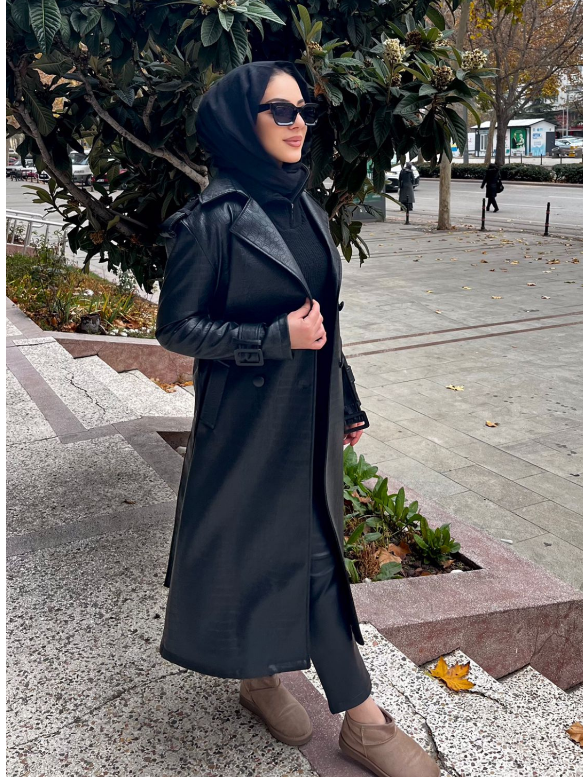 AYR KUŞAKLI TİMSAH DERİ TRENÇKOT 2227