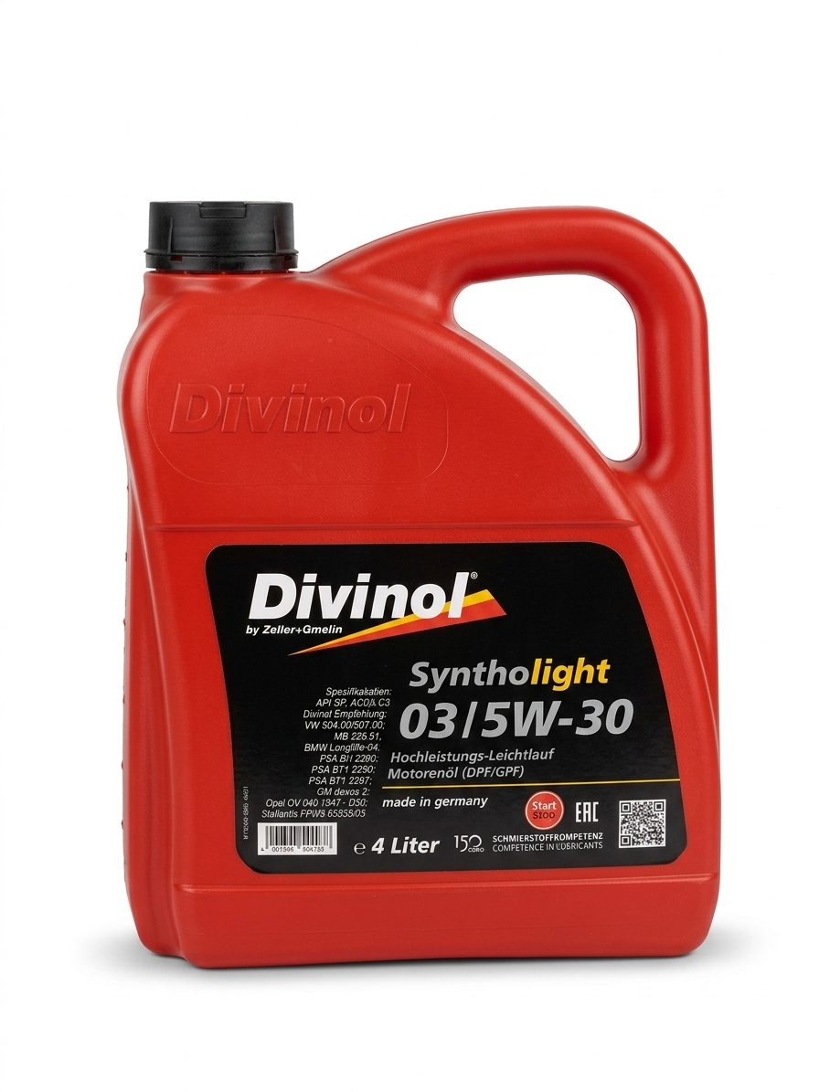 BAE ZEL Divinol Syntholight 03 5W-30 MOTOR YAĞI (4 LT= 3,4KG)