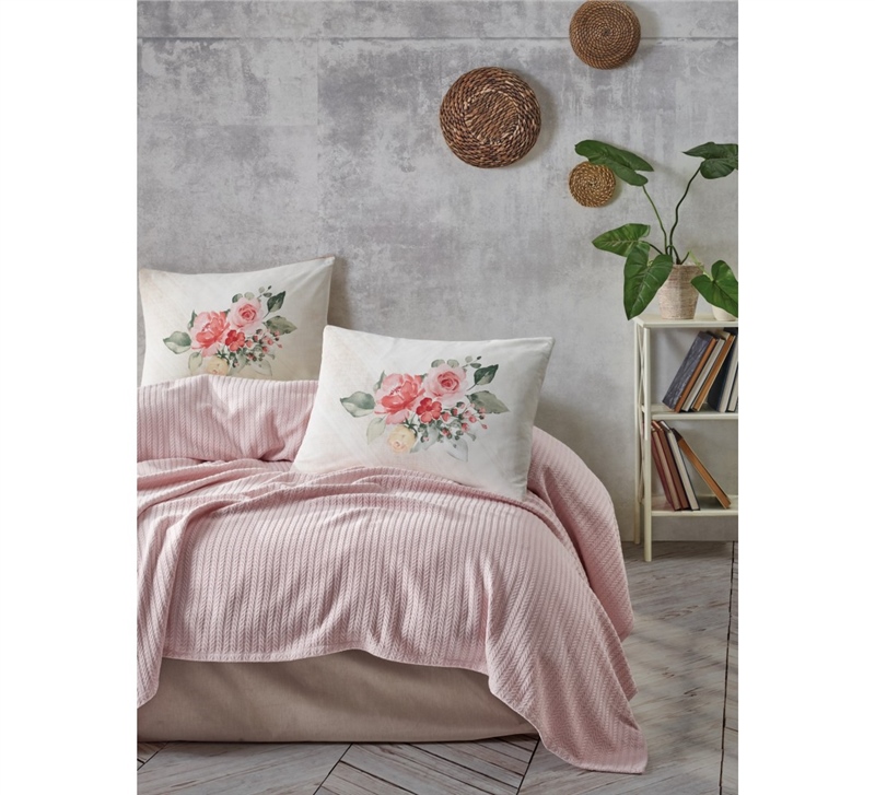 Cotton Box Bond Rosanna Çift Kişilik Pike Takımı Pembe