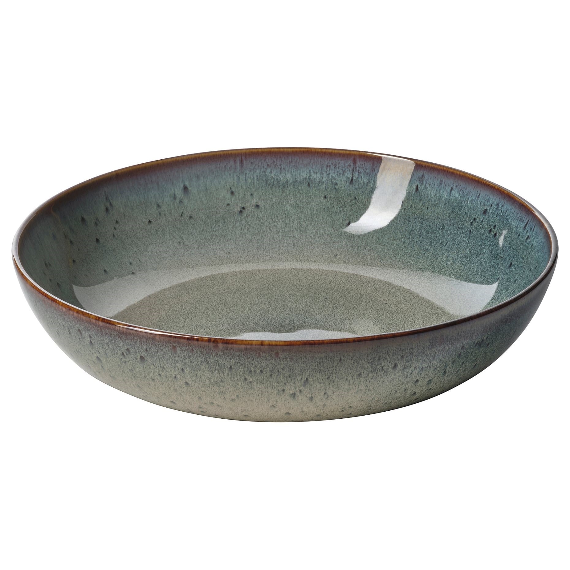 IKE GLADELIG SERAMİK SERVİS KASESİ BEJ-YEŞİL 30 CM 30599587