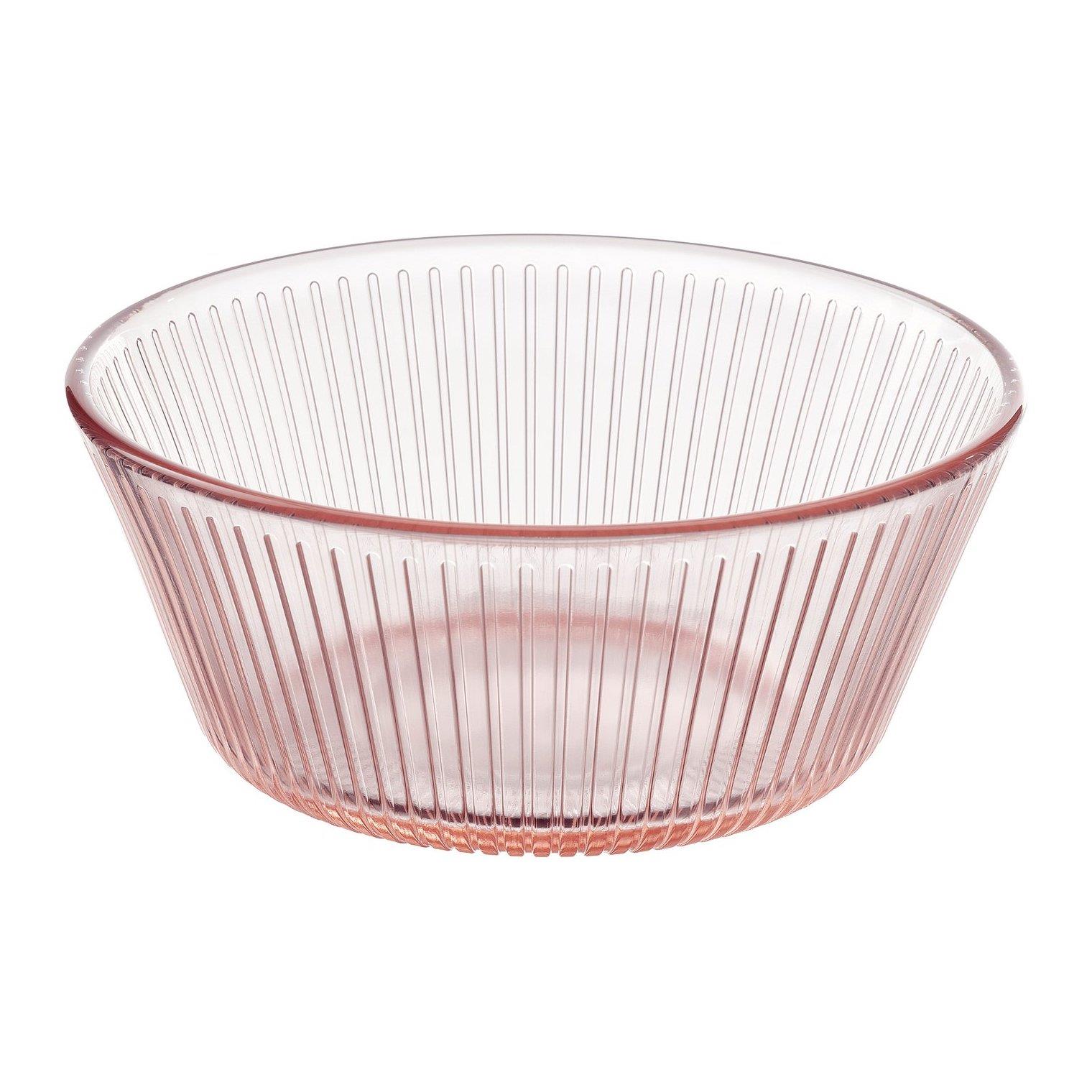 IKE HAVSGADDA CAM KASE ŞERİT DESENİ-PEMBE 12 CM 20607408