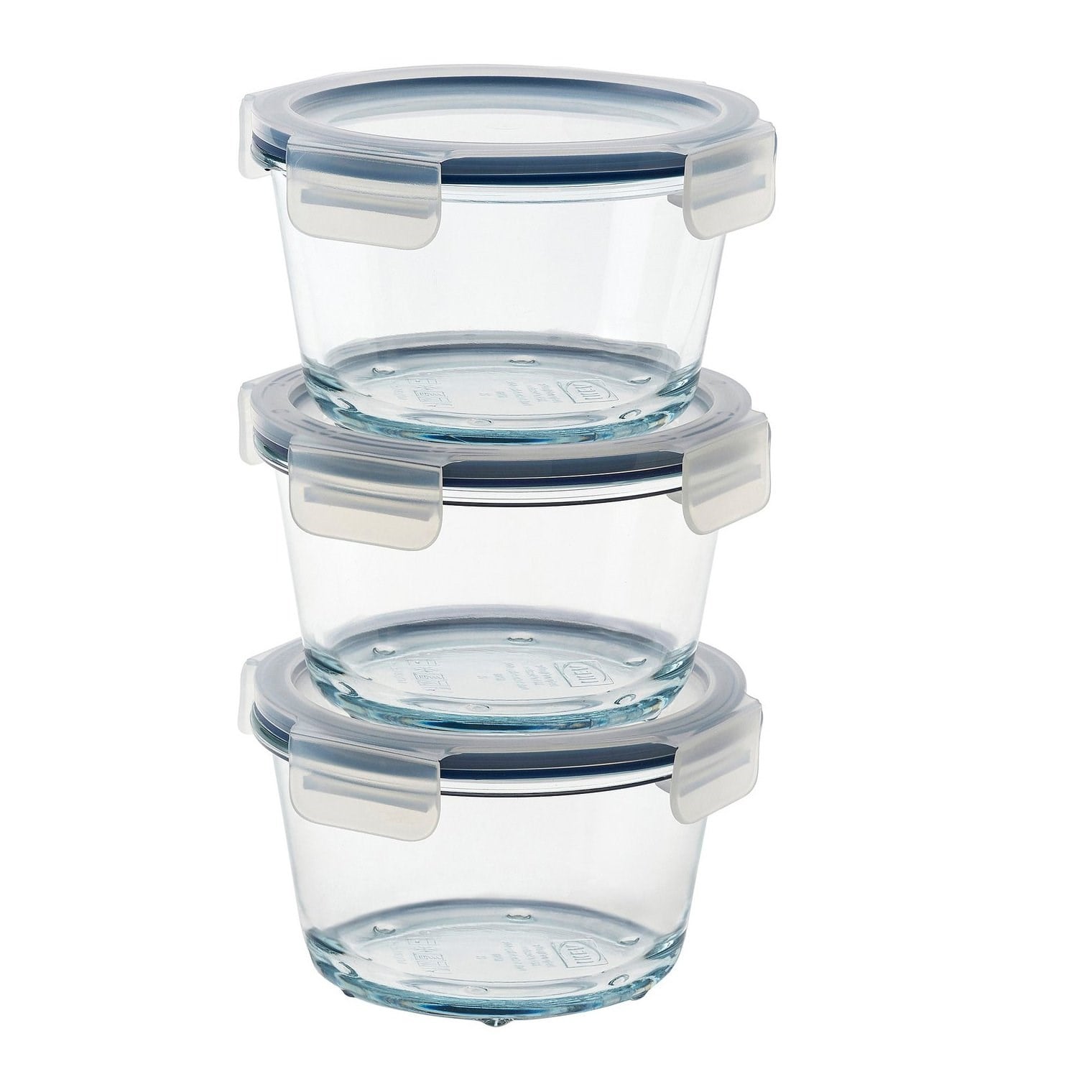 IKE IKEA 365+CAM SAKLAMA KABI SETİ CAM 600 ML YUVARLAK 3'LÜ SET 50623831