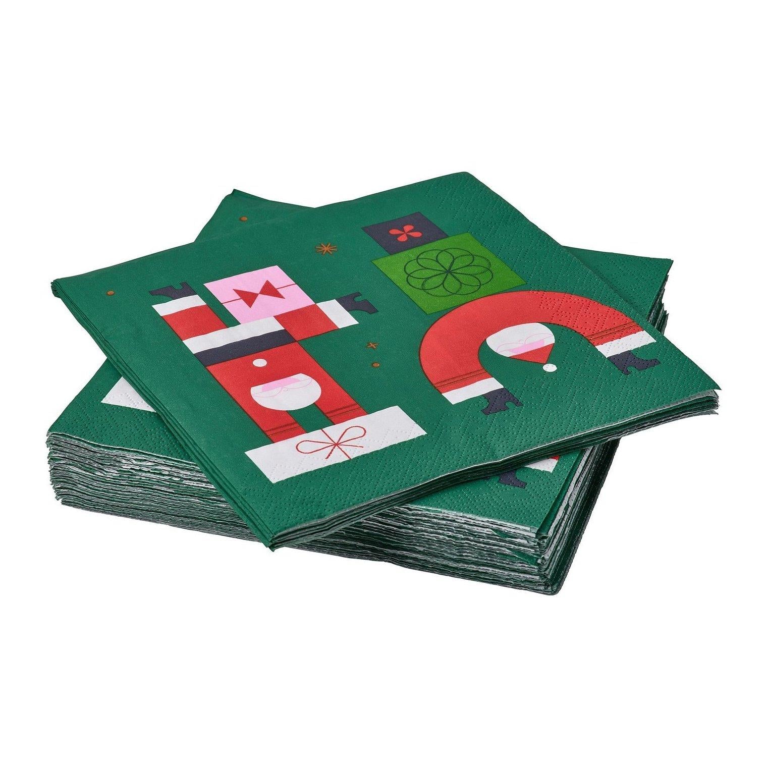 IKE VINTERFIN T DESENLİ PEÇETE NOEL BABA-YEŞİL 33X33 CM 30 ADET 90603794