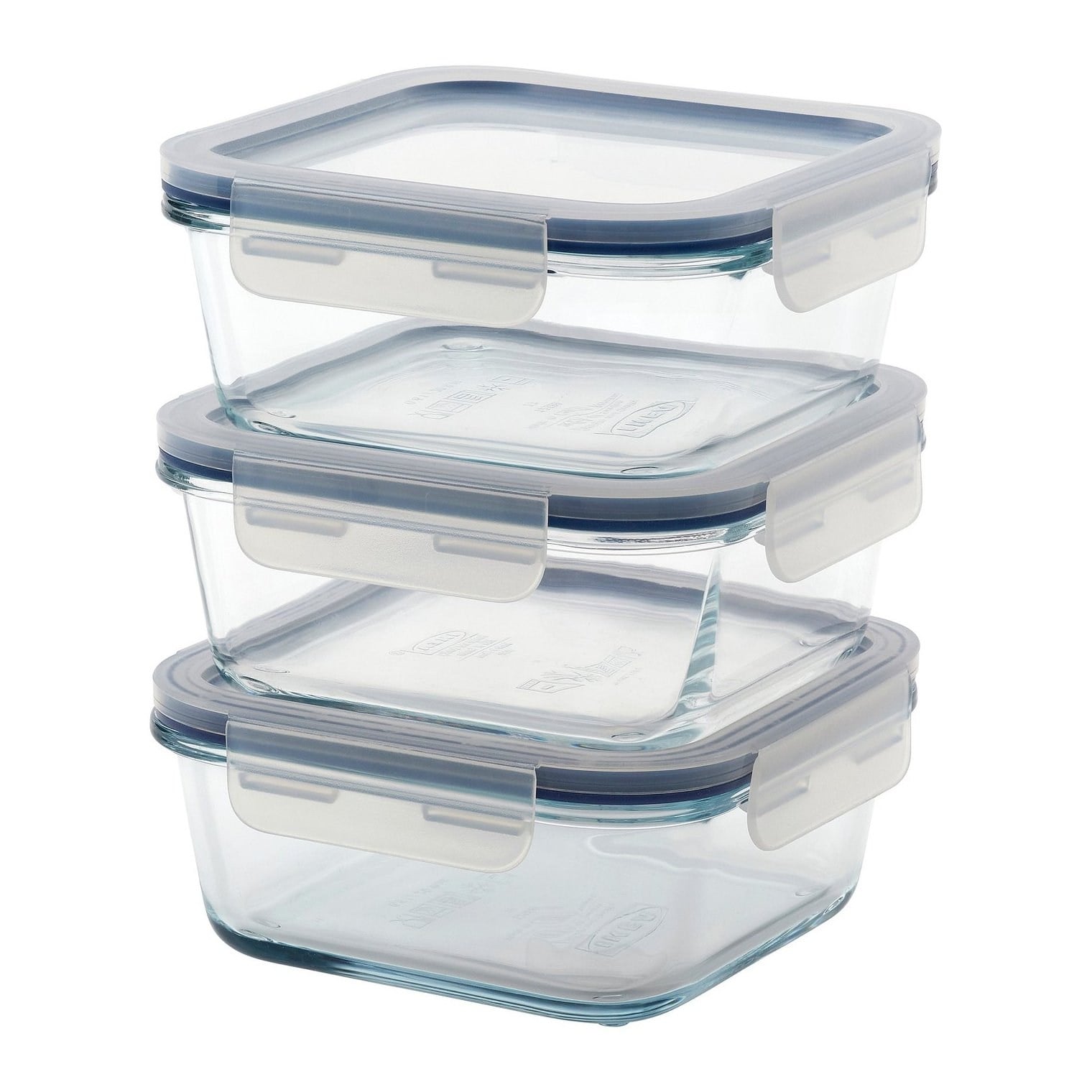Ikea 365+ Cam Saklama Kabı Seti Cam 600 Ml Kare 3'lü Set 10623833