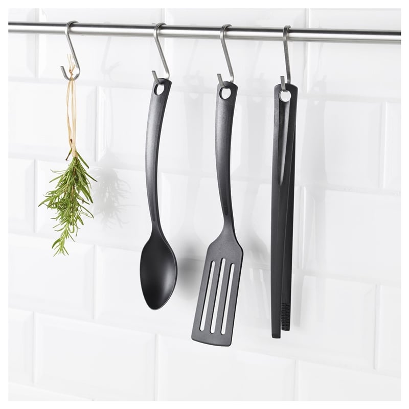 Ikea Gnarp Maşa-Kaşık-Spatula 3’lü Siyah Mutfak Seti 30335841
