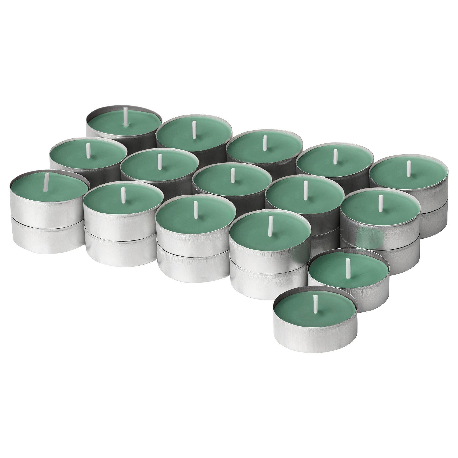 Ikea Hedersam Kokulu Tealight Mum Açık Yeşil 3,5 Saat Çimen Kokulu 40504249