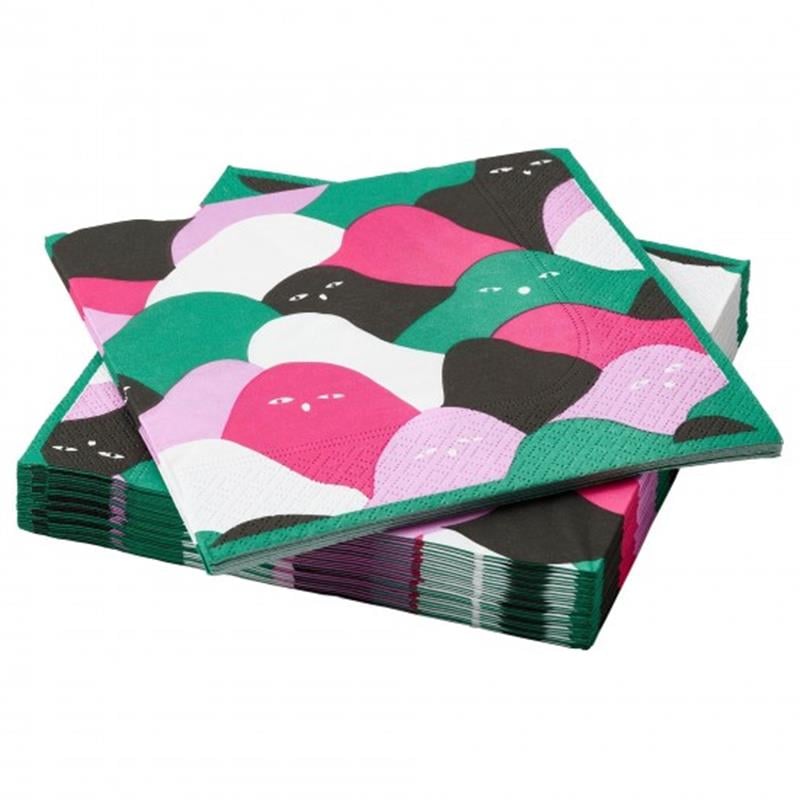 Ikea Palpfjärıl Desenli Peçete Çok Renkli 33X33 Cm 30 Ad.90553572