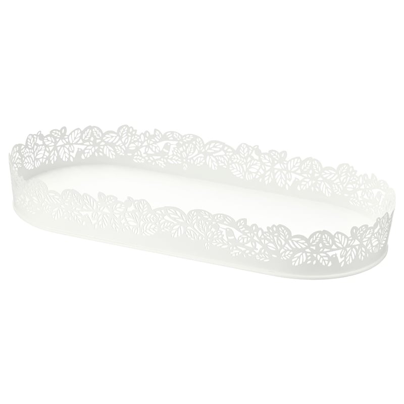 Ikea Samverka Metal Beyaz Mum Tabağı 35x15 cm 50388720