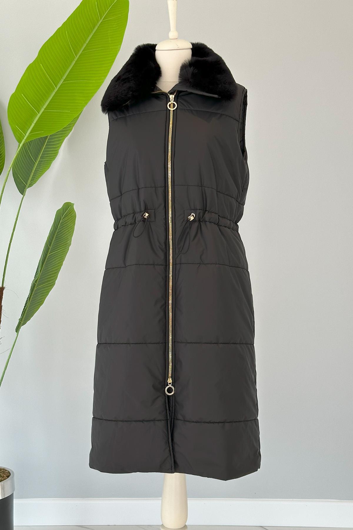 MSS KÜRKLÜ KAPİTONE YELEK 23KL20Y4256