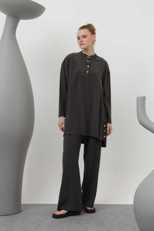 MUN YANDAN ÇITÇIT DETAYLI PANTOLON TAKIM 14309