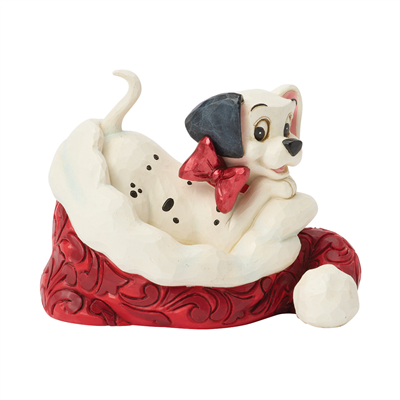 101 Dalmatians Santa Hat Lisanslı Figür Biblo - Jim Shore