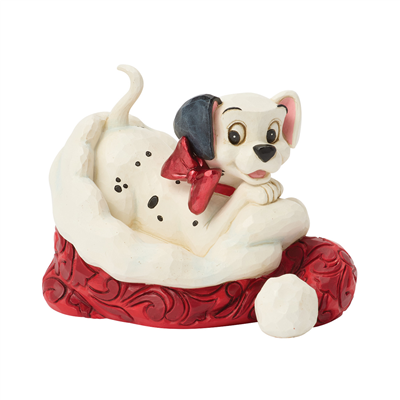 101 Dalmatians Santa Hat Lisanslı Figür Biblo - Jim Shore