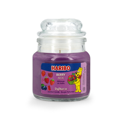 3Lü Kokulu Mum Seti Haribo Fruit Power - Berry Mix, Hindistan Cevizi Limon, Tropikal Eğlence
