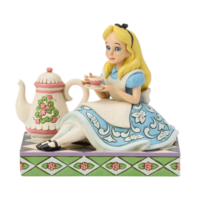 Alice With Teapot Lisanslı Figür Biblo - Jim Shore Disney