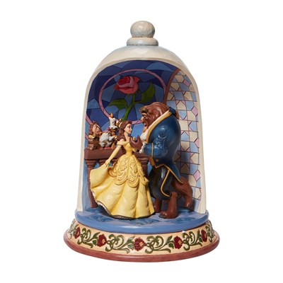 Büyülü Aşk Beauty ve The Beast Diorama Kubbe Figür Biblo