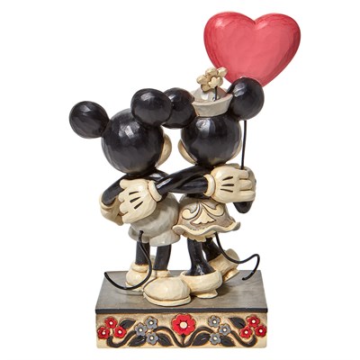Havada Aşk Kokusu Var Mickey Minnie Kalp Dekoratif Figür Biblo
