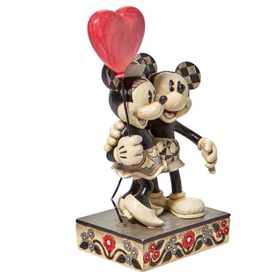 Havada Aşk Kokusu Var Mickey Minnie Kalp Dekoratif Figür Biblo