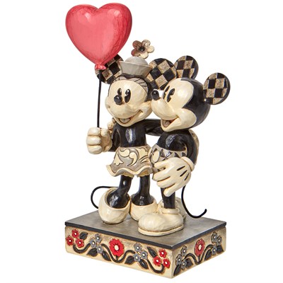 Havada Aşk Kokusu Var Mickey Minnie Kalp Dekoratif Figür Biblo