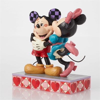 Mickey Minnie Kisses On Cheeks Lisanslı Figür Biblo