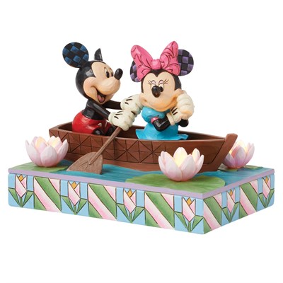 Mickey Minnie Led Love Rowboat Lisanslı Figür Biblo