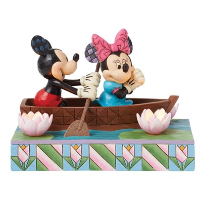 Mickey Minnie Led Love Rowboat Lisanslı Figür Biblo