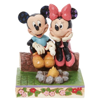 Mickey ve Minnie Mouse Kamp Ateşi Figür Biblo