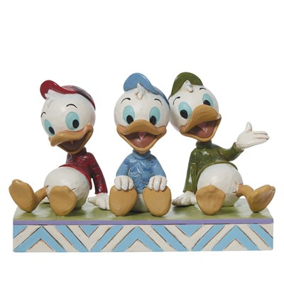Müthiş Üçlü Huey Dewey ve Louie Oturan Figür Biblo