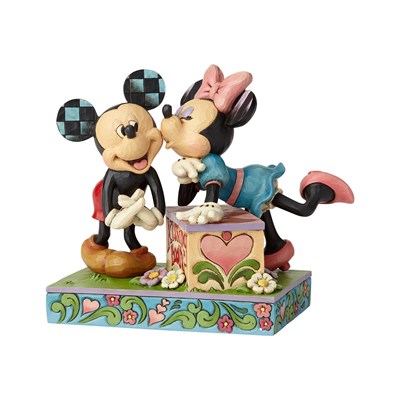 Öpüşme Kabini Mickey Mouse ve Minnie Mouse Figür Biblo
