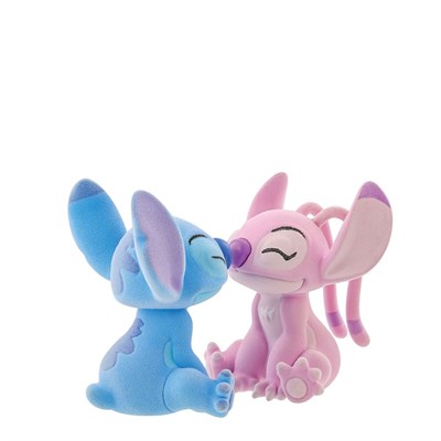 Stitch ve Angel Kadife Kaplama Reçine Figür Biblo