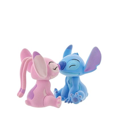 Stitch ve Angel Kadife Kaplama Reçine Figür Biblo