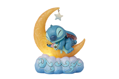Stitch Ve Scrump On Led Moon Lisanslı Figür Biblo