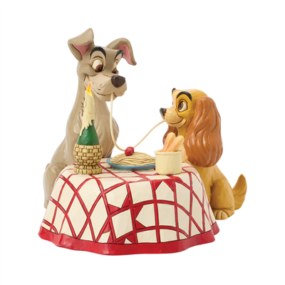 Lady ve Tramp Spagetti Sahnesi LED Işıklı Lisanslı Figür