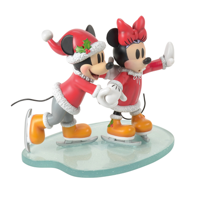 Mickey ve Minnie Buz Pateni Lisanslı Figür Biblo 15 cm