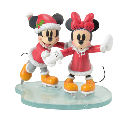 Mickey ve Minnie Buz Pateni Lisanslı Figür Biblo 15 cm