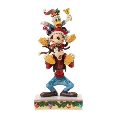 Mickey Donald  Goofy Stacked Lisanslı Figür Biblo - 20.5 cm