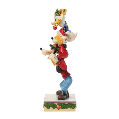 Mickey Donald  Goofy Stacked Lisanslı Figür Biblo - 20.5 cm